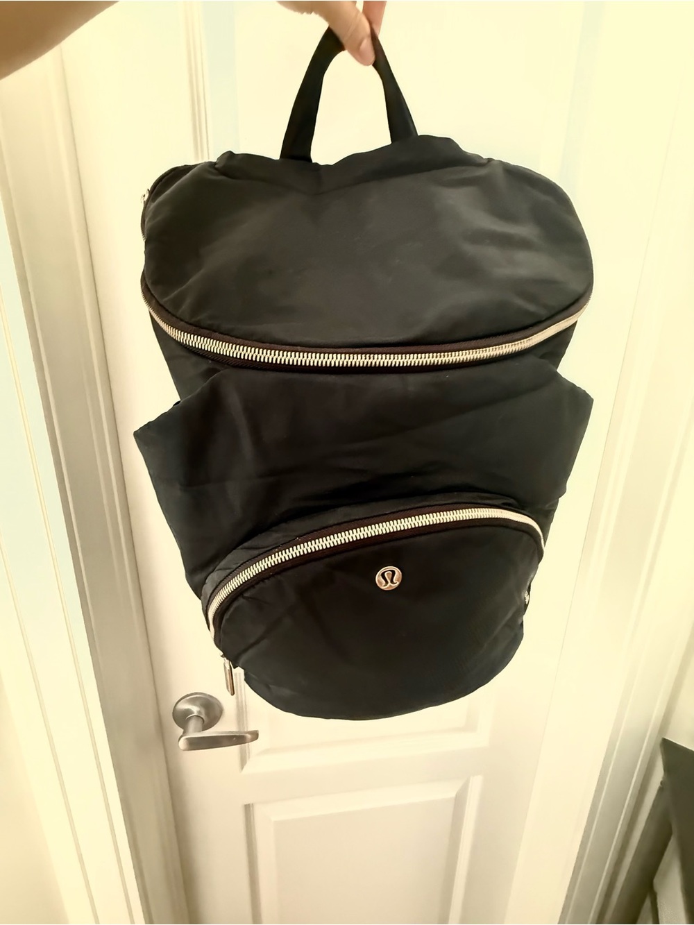 lululemon athletica Black Nylon Zip Everyday Backpack